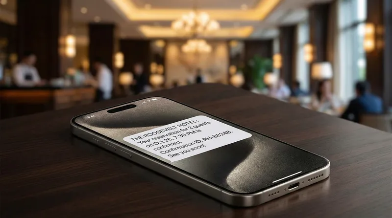 Rappel SMS Rappel SMS de confirmation pour réservation restaurant